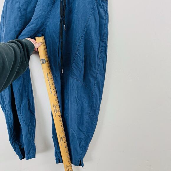 Women’s Blue Linen Harem Style Drawstring Pants Size S - Picture 4 of 7